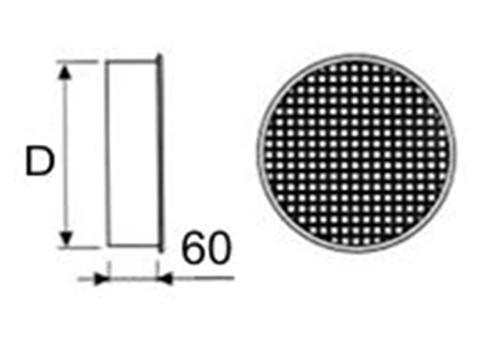 Заглушка круглая ВКВ перфорированная